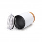 Preview: Siebdruck Edelstahlbecher mit Korkboden & Doppelwand 380ml