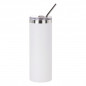 Preview: Sublimation Thermobecher mit Trinkhalm aus Edelstahl 570ml Matt & Glänzend