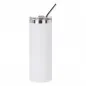 Preview: Sublimation Thermobecher mit Trinkhalm aus Edelstahl 570ml Matt & Glänzend