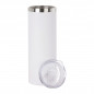 Preview: Sublimation Thermobecher mit Trinkhalm aus Edelstahl 570ml Matt & Glänzend