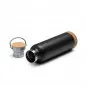 Preview: Thermoflasche mit Korkboden und Bambusdeckel 650ml