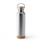 Preview: Thermoflasche mit Korkboden und Bambusdeckel 650ml