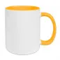 Preview: Orca Coatings Sublimationstasse Two Tones & Handle - goldgelb, 11oz