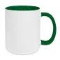 Preview: Orca Coatings Sublimationstasse Two Tones & Handle - grün, 11oz