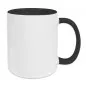 Preview: Orca Coatings Sublimationstasse Two Tones & Handle - schwarz, 11oz