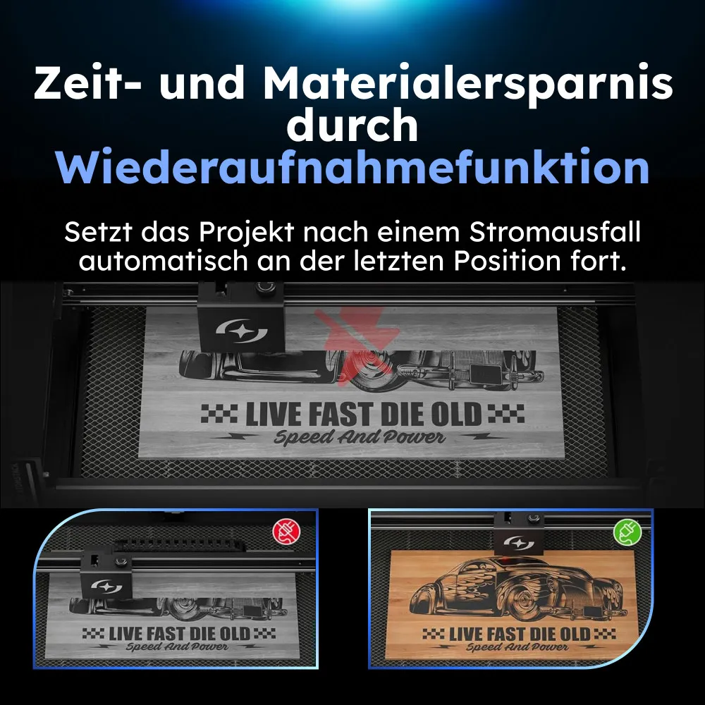 AtomStack Hurricane CO2 Laser Cutter – mit HD-Kamera und  Schutzgehäuse