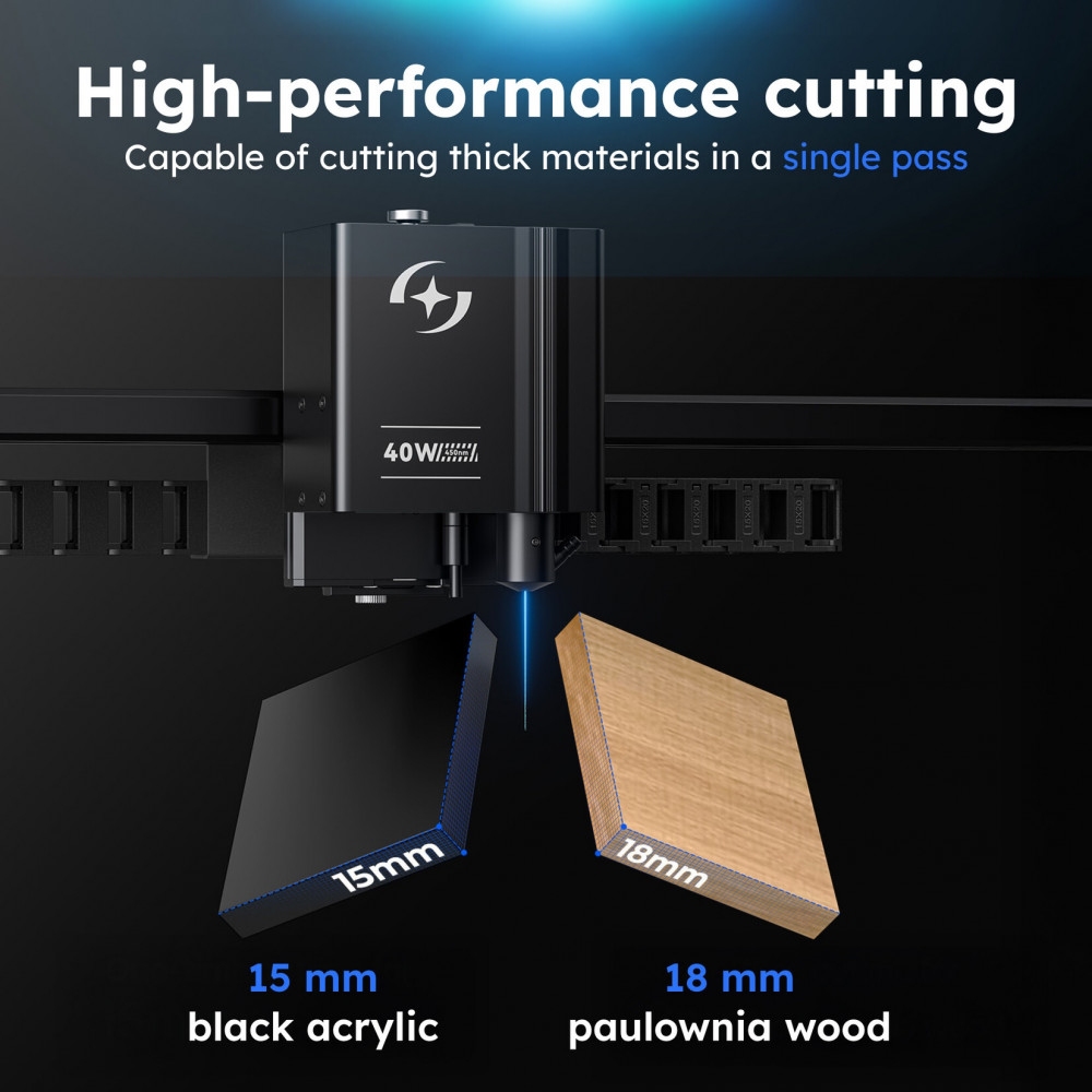 Preview: AtomStack Kraft 40W - Laser Cutter mit Class 1 Gehäuse & HD-Kamera