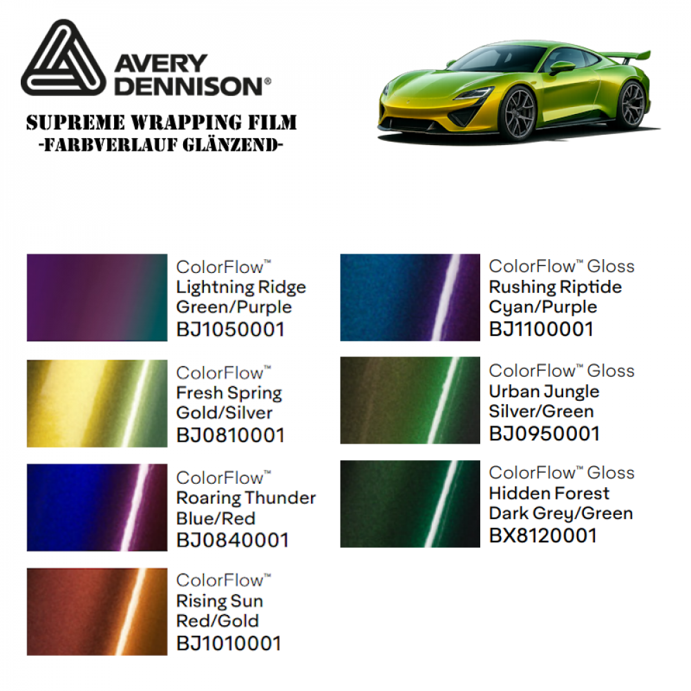 Avery Dennison® Supreme Wrapping Film EA (Farbverlauf glänzend), (1,52m)