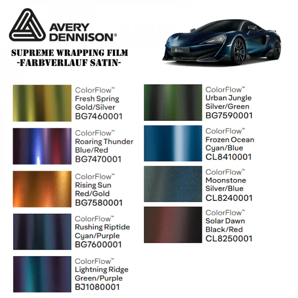 Avery Dennison® Supreme Wrapping Film EA (Farbverlauf satin), (1,52m)