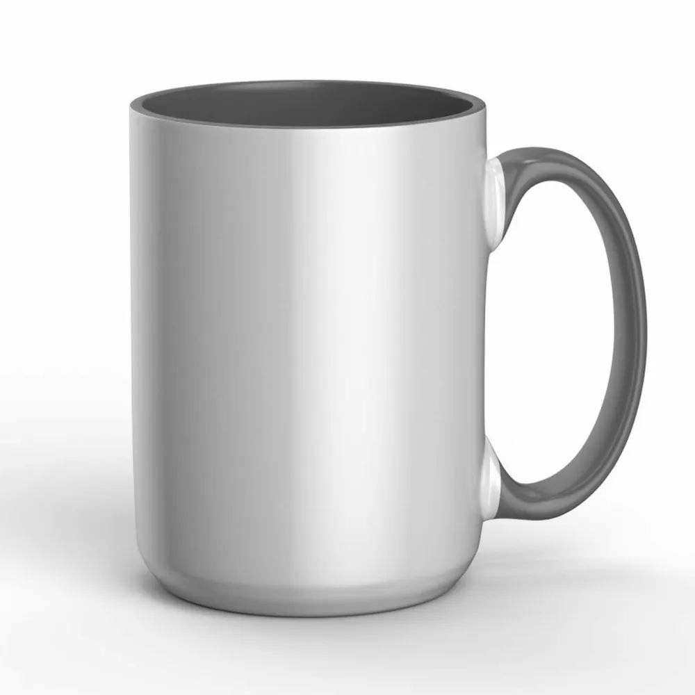 Cricut 2009330 Keramiktasse Mug grau/weiß 425 ml