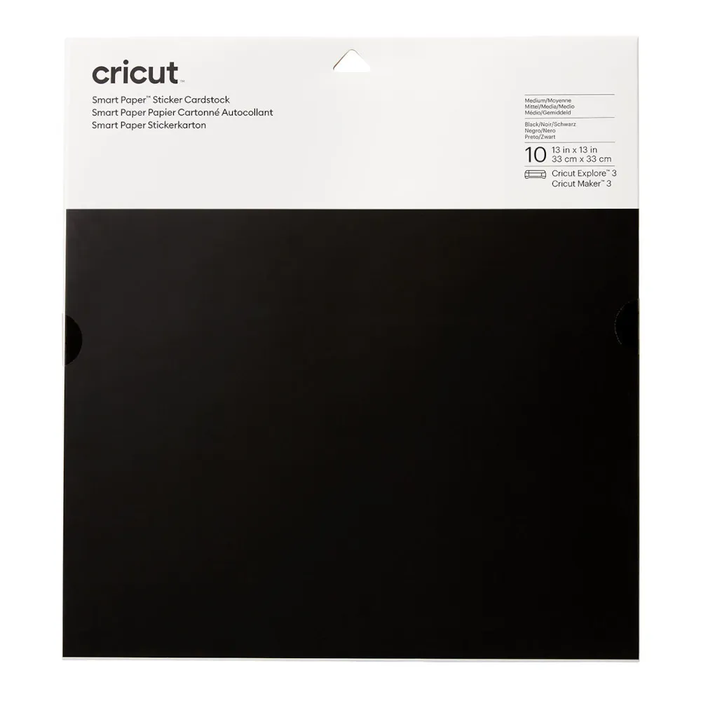 Cricut 2008316 Smart Paper Farbkarton schwarz 10er-Pack