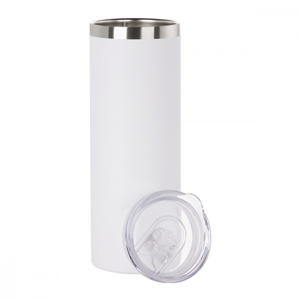 Sublimation Thermobecher mit Trinkhalm aus Edelstahl 570ml Matt & Glänzend