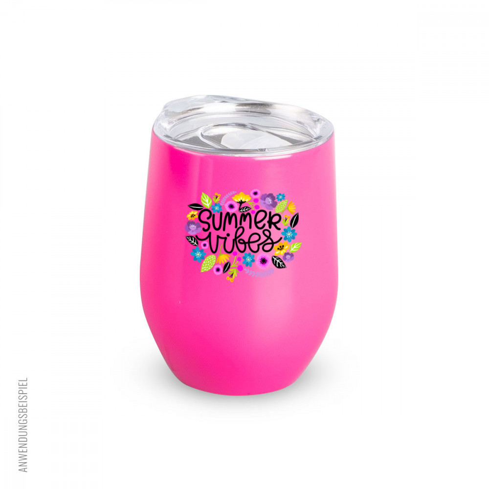 Sublimations-Edelstahlbecher Doppelwandig & Deckel 350ml