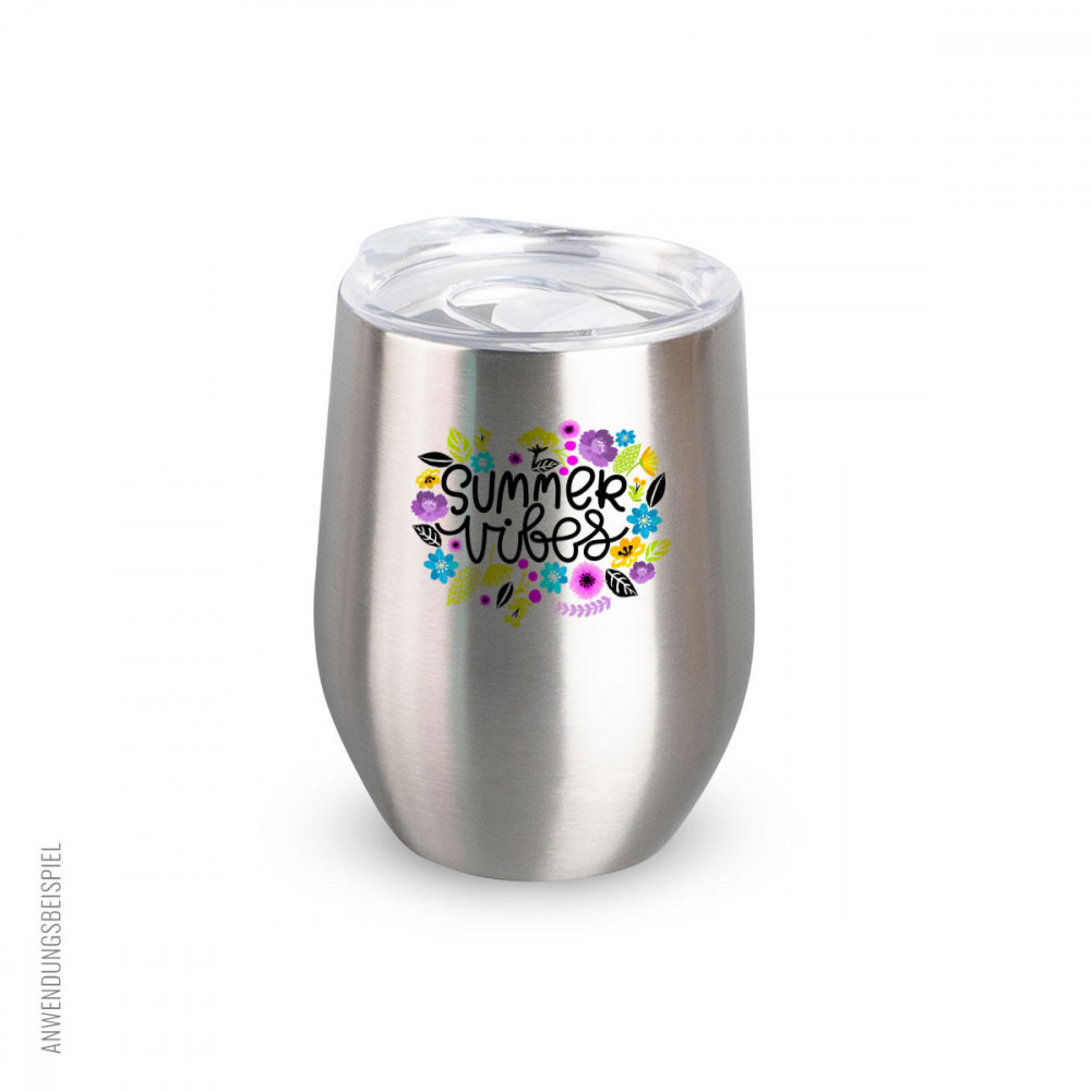Sublimations-Edelstahlbecher Doppelwandig & Deckel 350ml