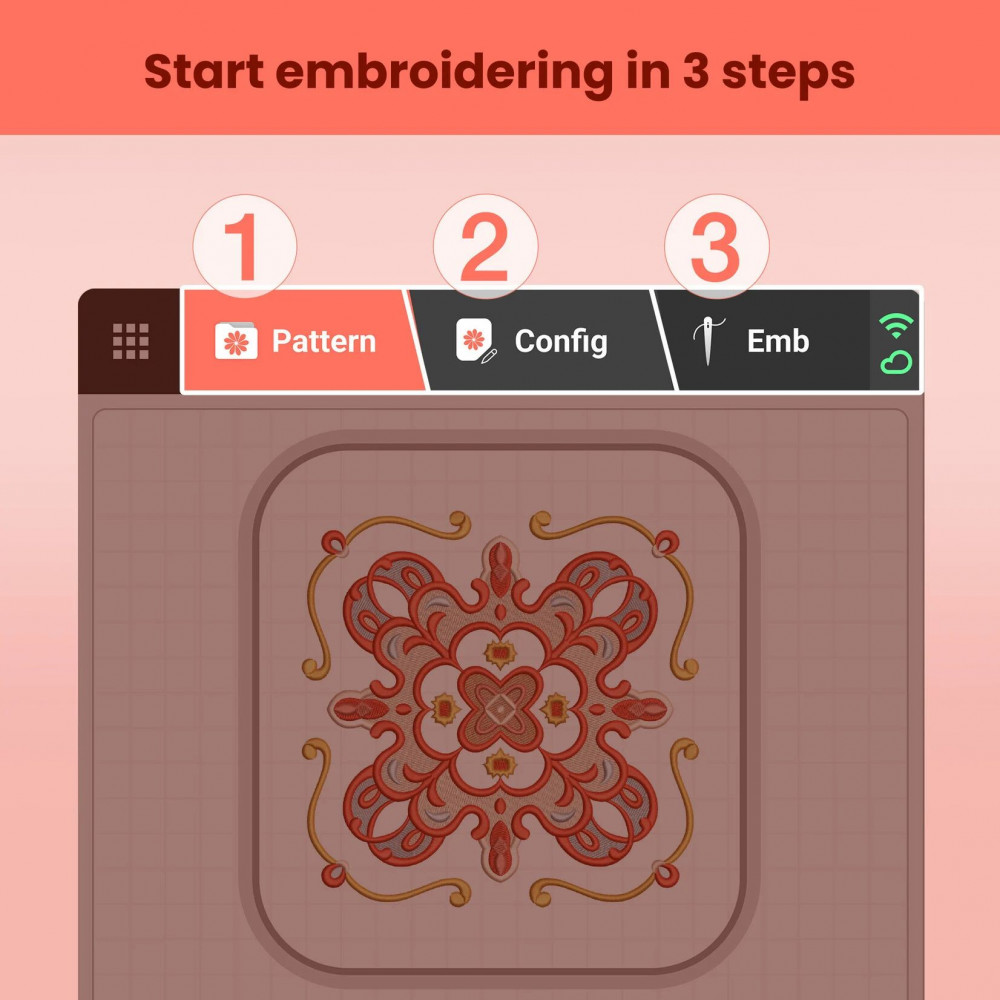 PooLin EOC06 – Stickmaschine mit 20 × 28 cm Stickfläche, WLAN & 7" Touchscreen