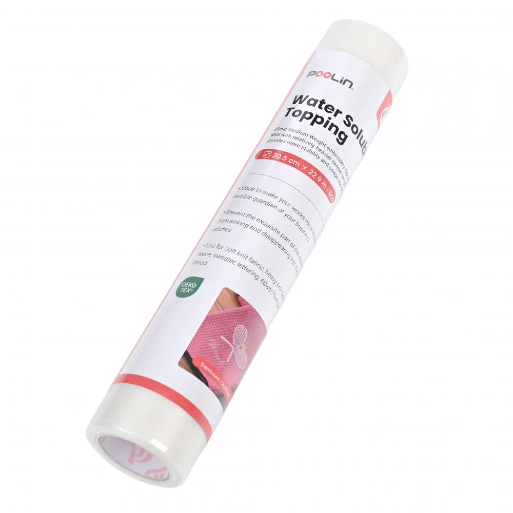 PooLin Wash Away Stabiliser – wasserlösliches Stickvlies 30,5 cm x 22,9 m