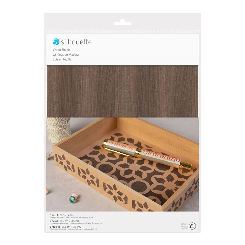 Silhouette Holzblätter 6er-Pack