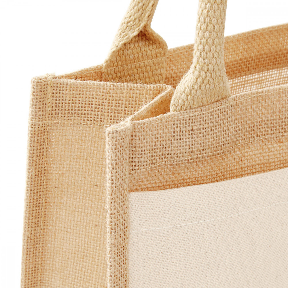 Preview: Westford Mill Unisex Jute  Midi Tote W426 - OneSize