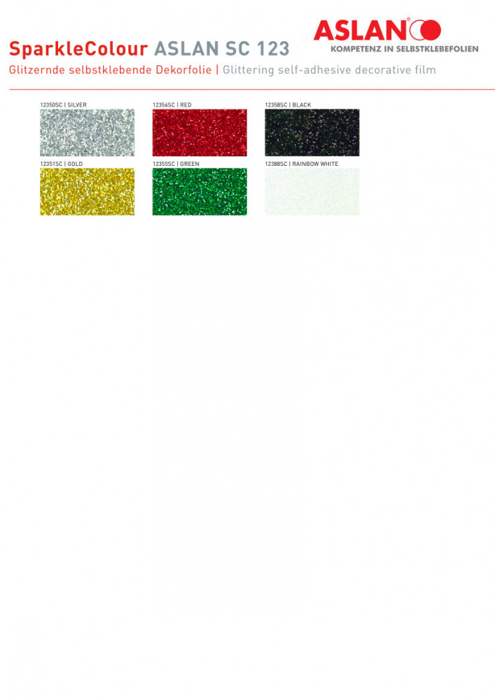 Aslan SparkleColour SC123 - Glitzer Vinylfolie