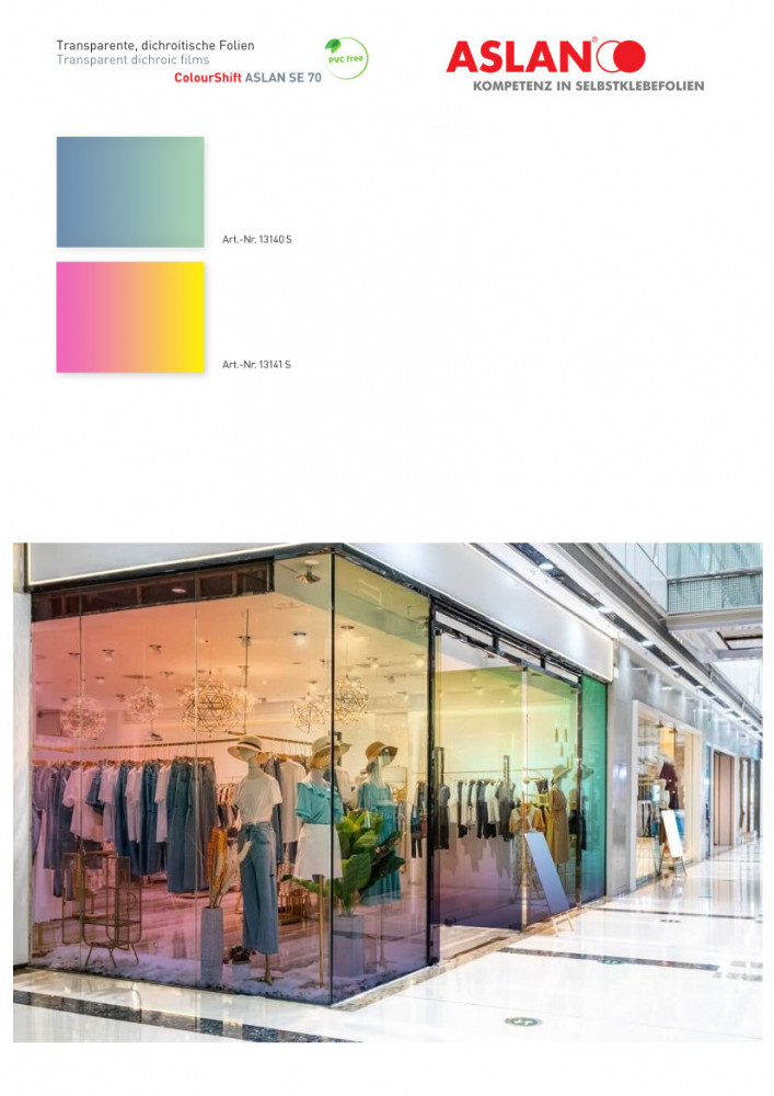 Aslan ColourShift SE70 - Transparente farbwechselnde Vinylfolie