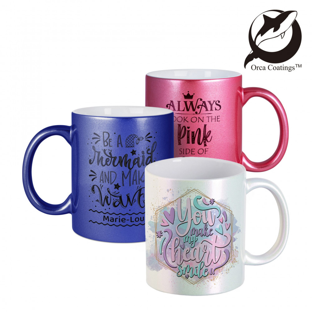 Keramiktasse LENA-PM- mit Perlmutteffekt und Orca™-Beschichtung – Sublimationstasse 11 oz