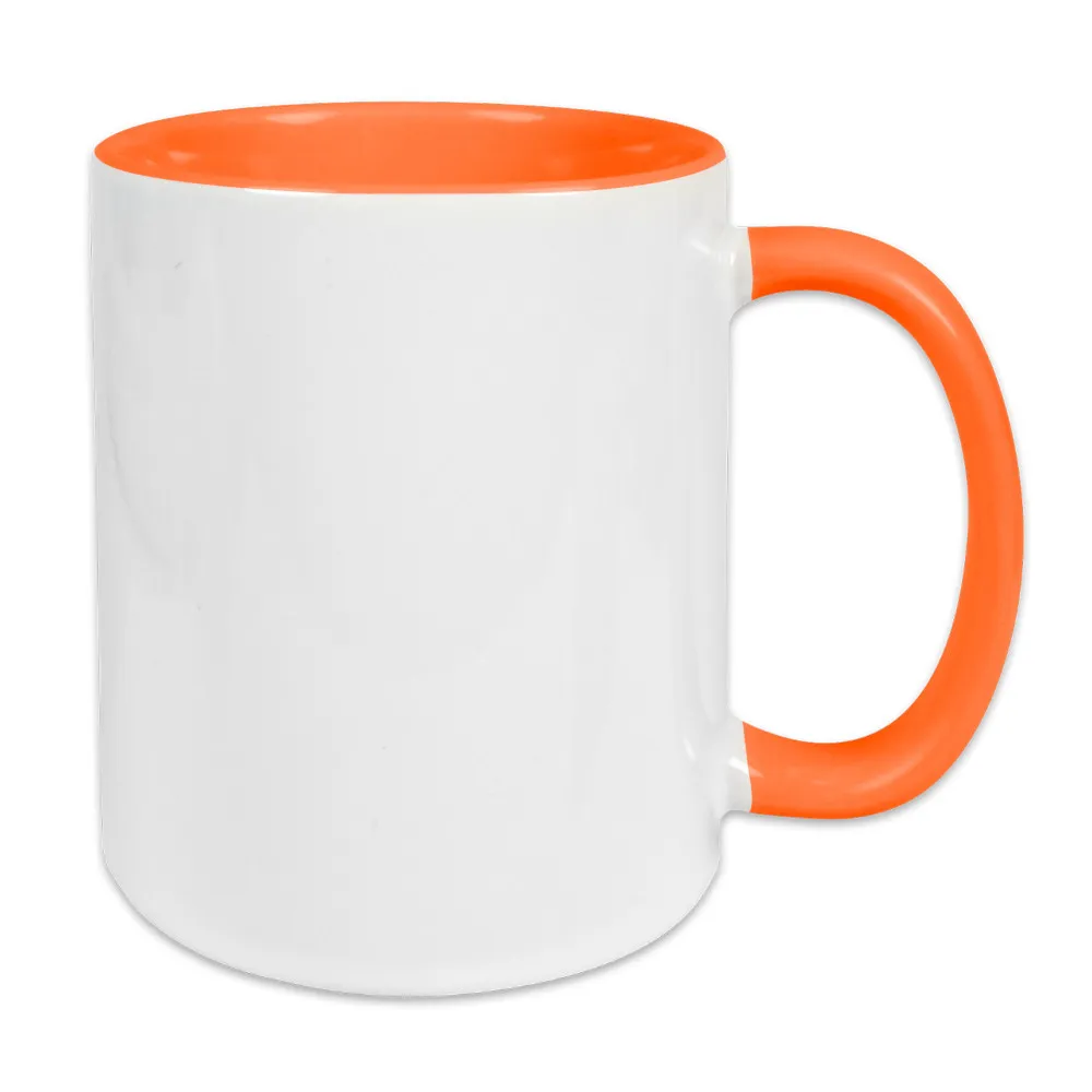 Orca Coatings Sublimationstasse Two Tones & Handle - orange, 11oz