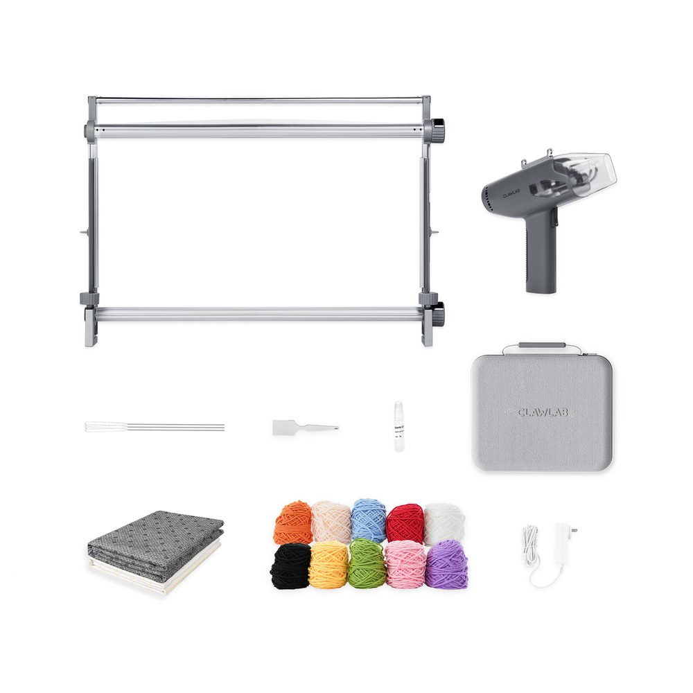 Clawlab Tufting Kit H1 Tufting Starter Set mit Tuftingpistole und Rahmen