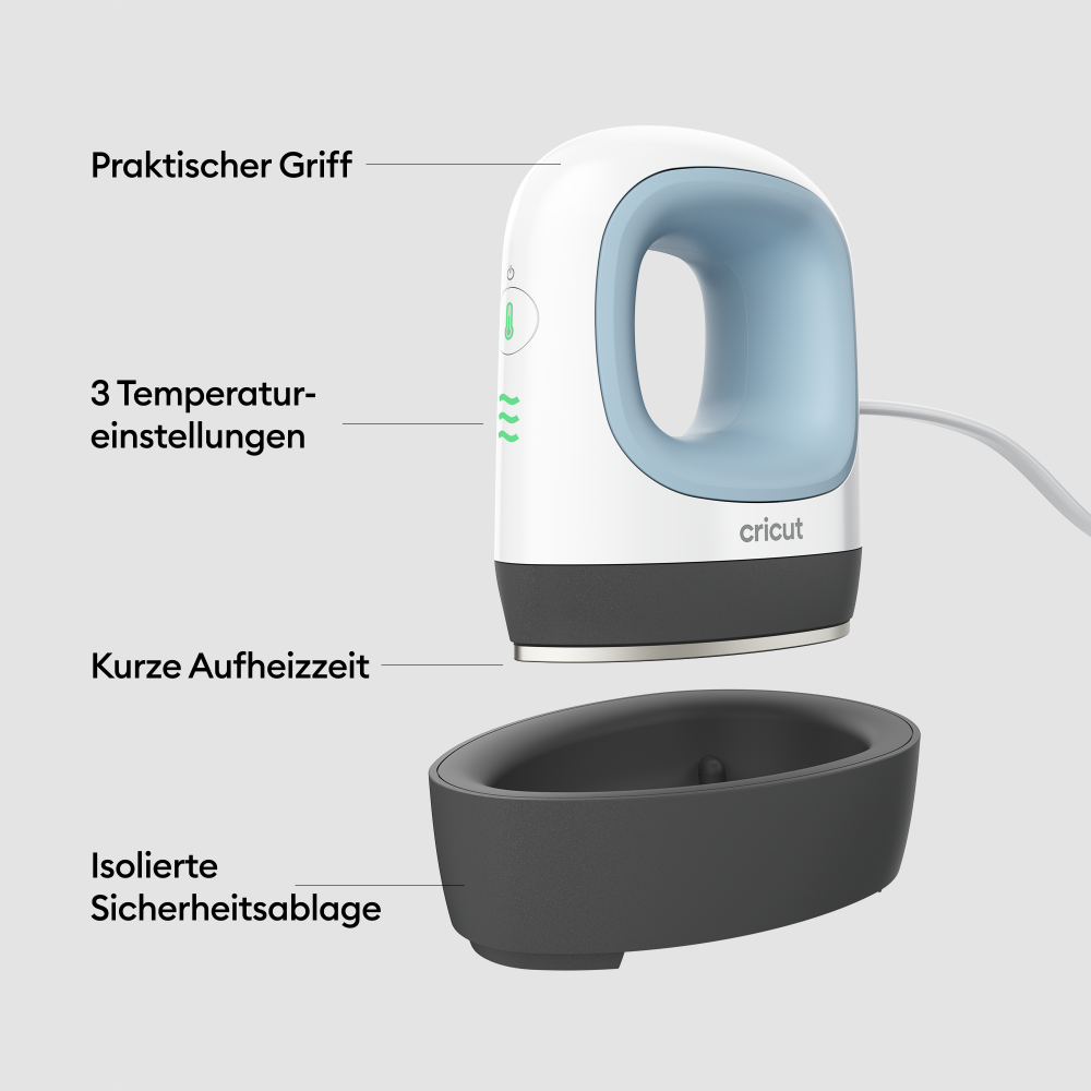 Preview: Nachfolger: Cricut 2011871 EasyPress Mini™, Zen Blue