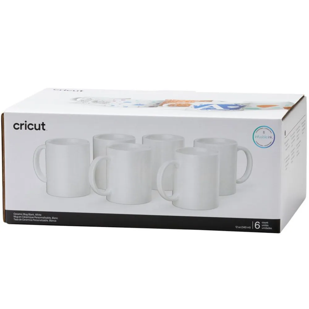 Cricut 2008942 Sublimationstassen weiß 340 ml - 6 Stück