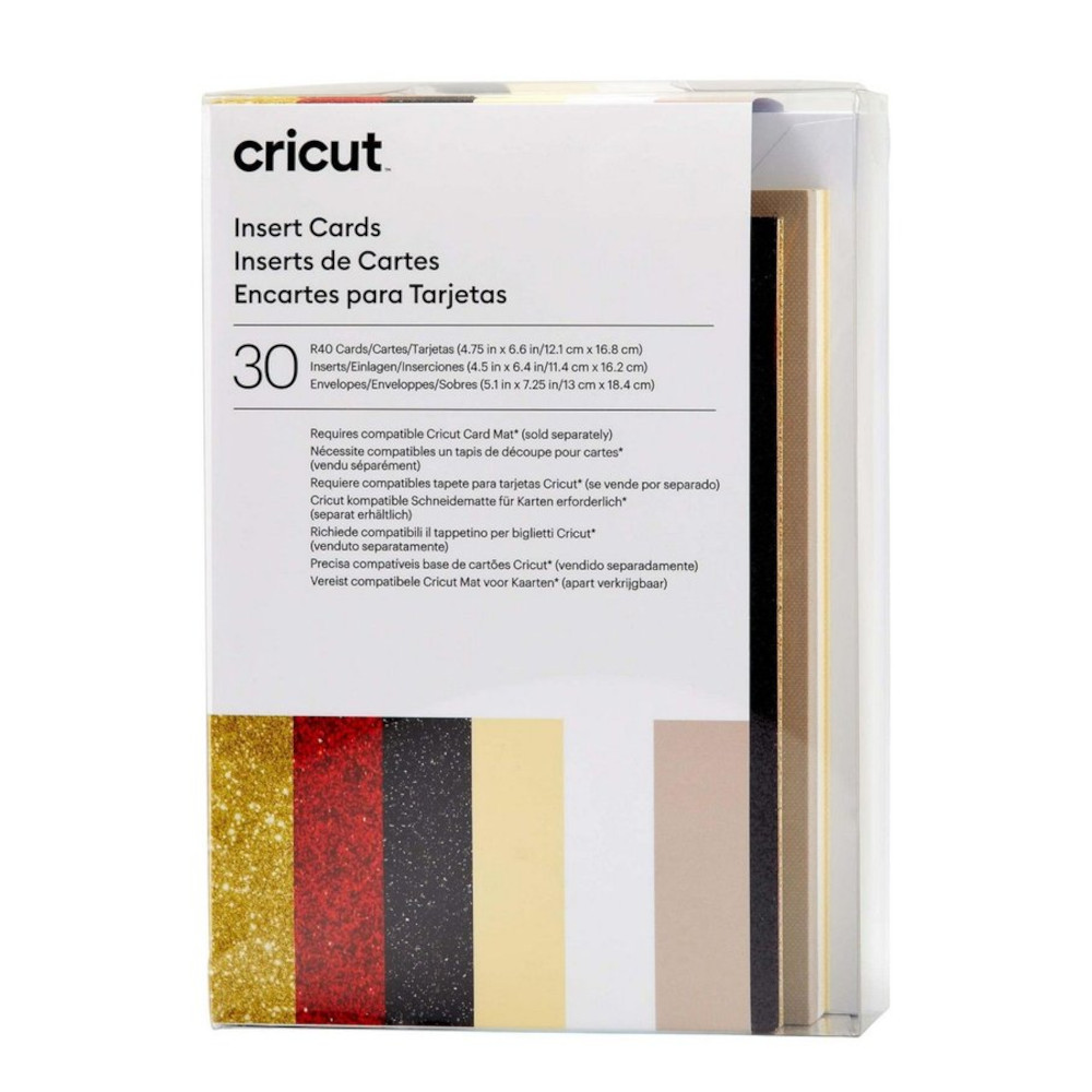 Cricut 2009470 Einlegekarten (R40) glitz & glam 30er-Pack