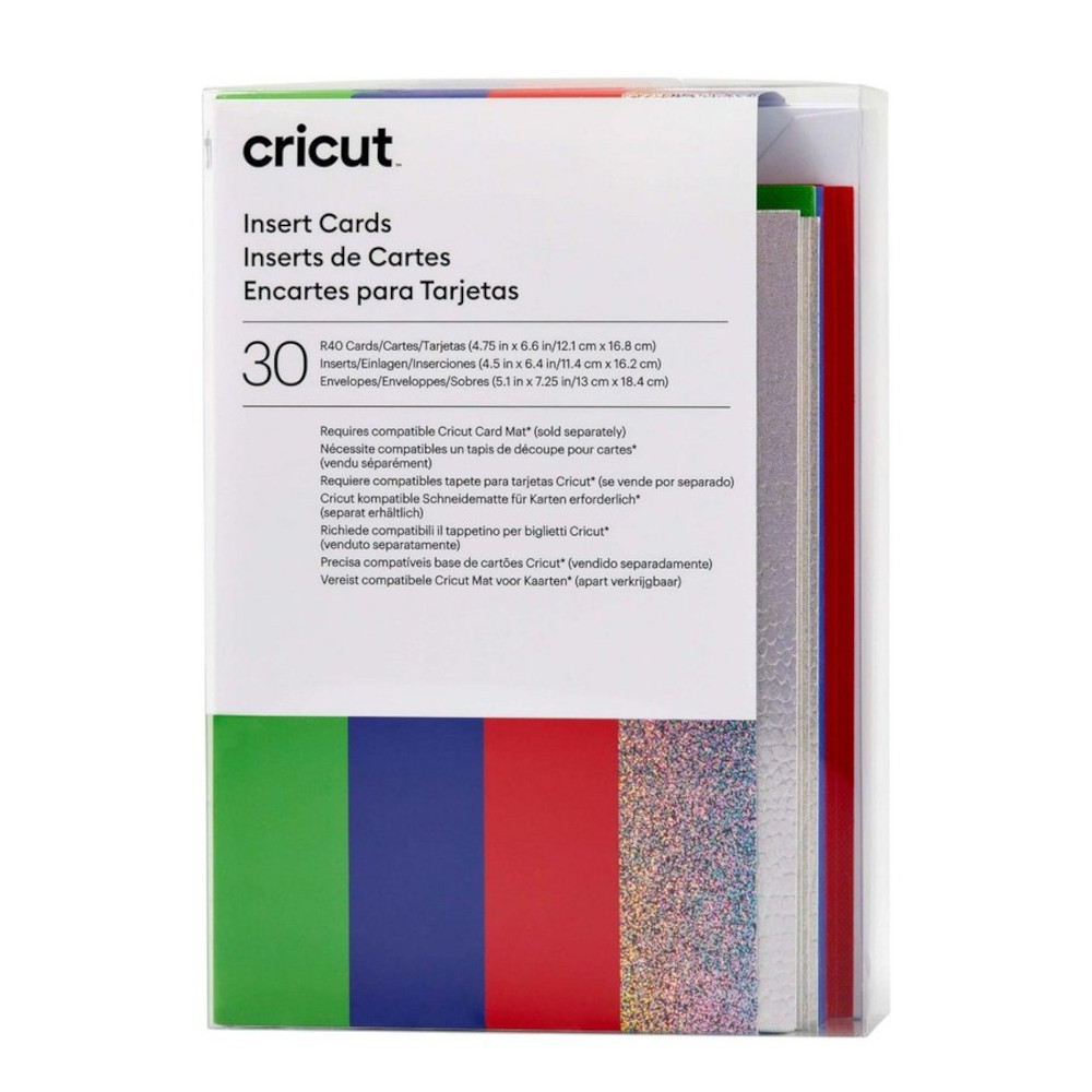 Cricut 2009471 Einlegekarten (R40) rainbow 30er-Pack
