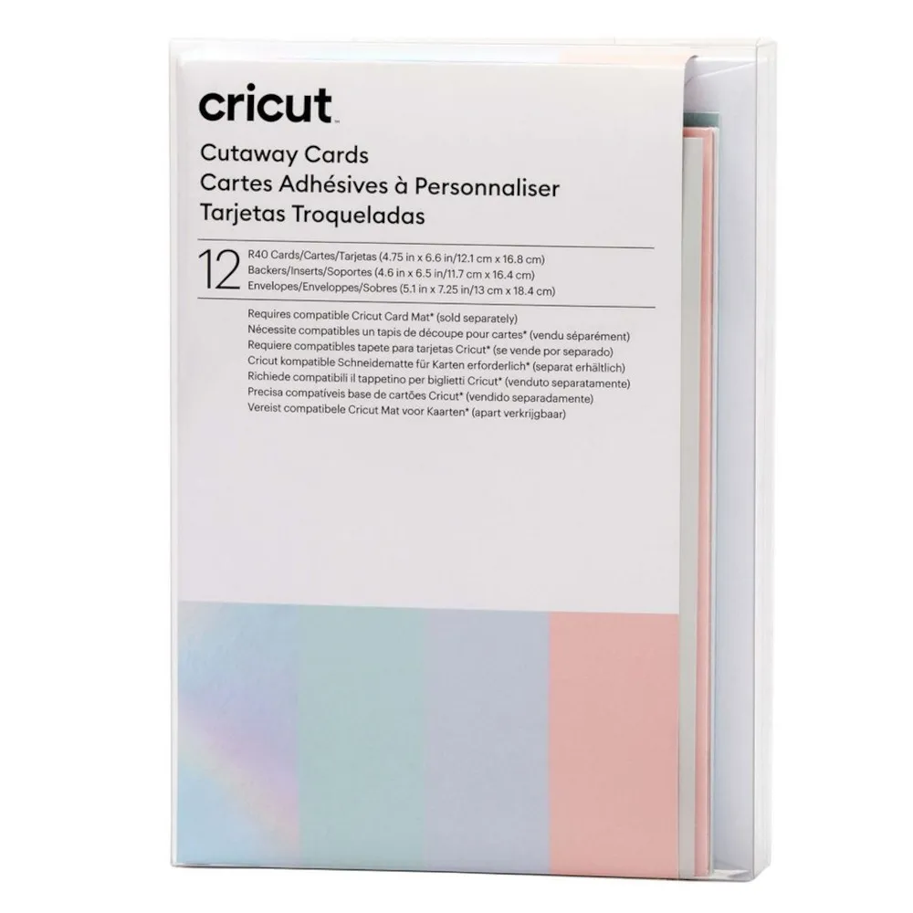 Cricut 2009483 Klebekarten pastel (R40) 12er-Pack