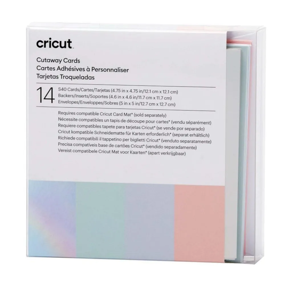 Cricut 2009484 Klebekarten pastel (S40) 14er-Pack