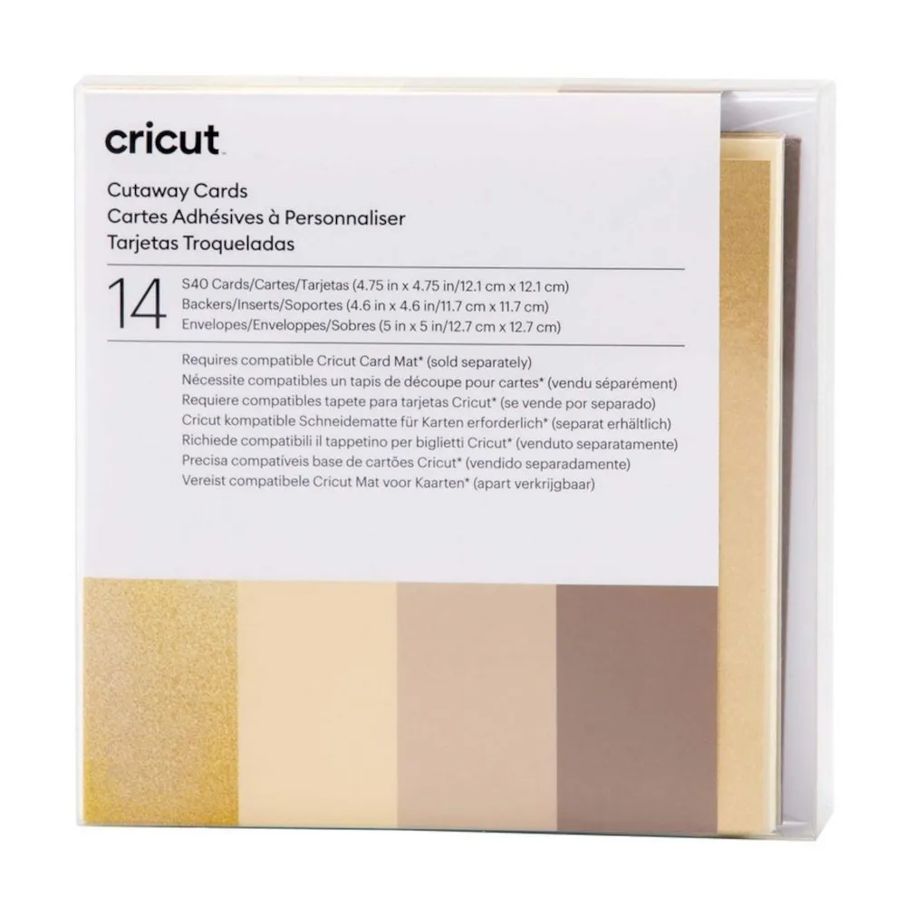 Cricut 2009487 Klebekarten neutrals (S40) 14er-Pack