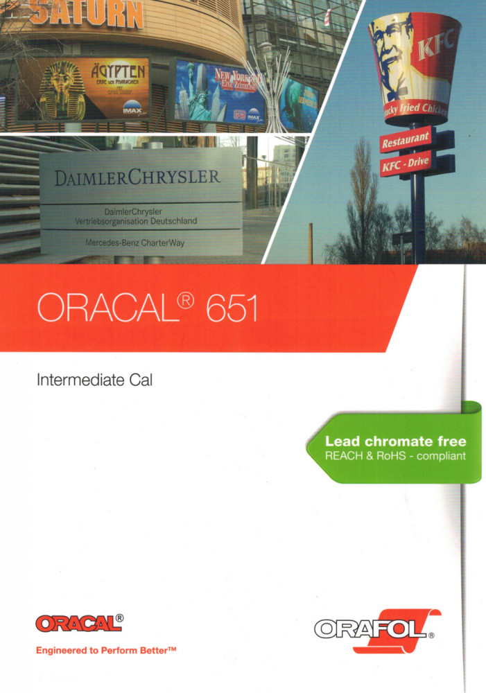 Farbkarte Oracal 651