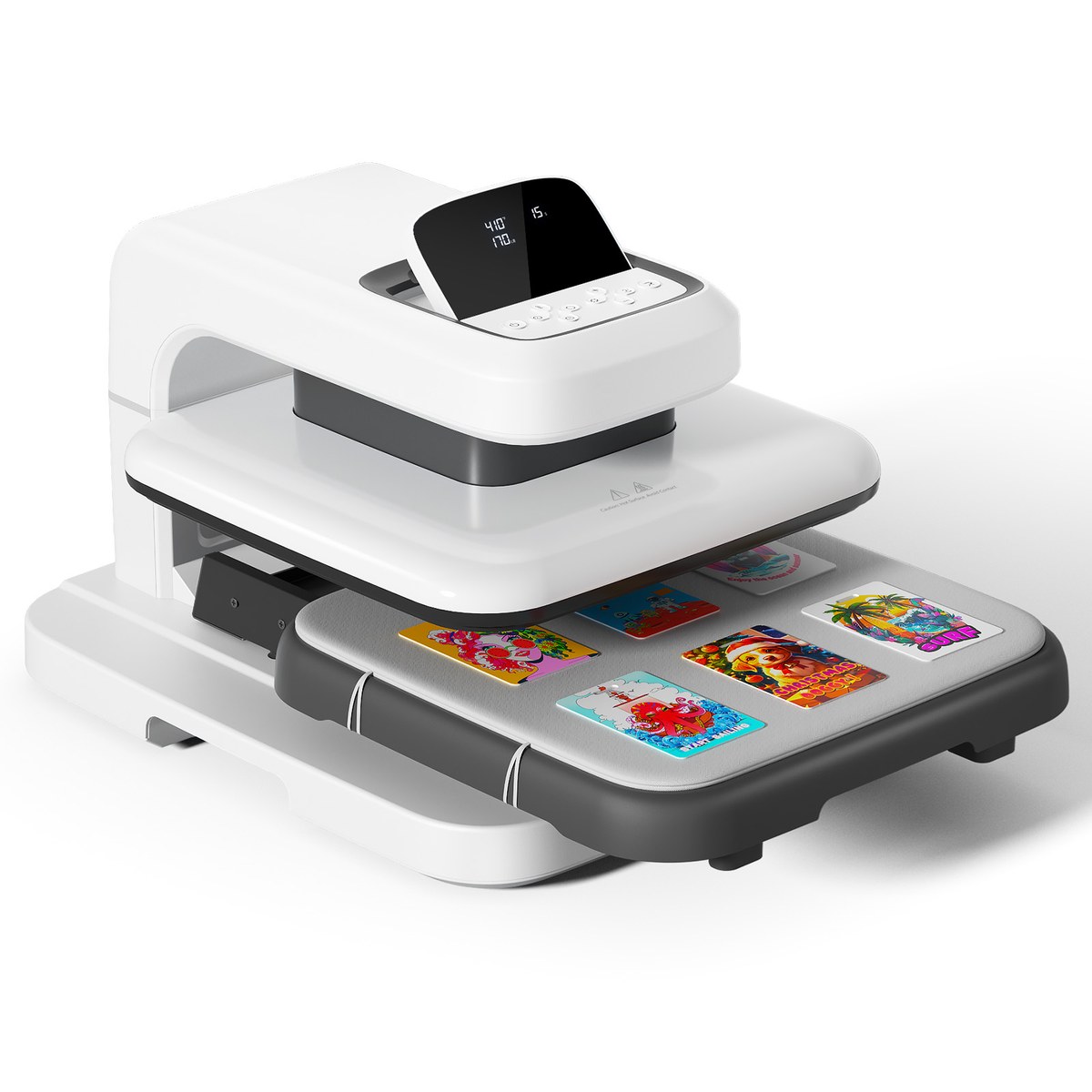 HTVRONT Auto Heat Press 2 Digit - Automatische Transferpresse