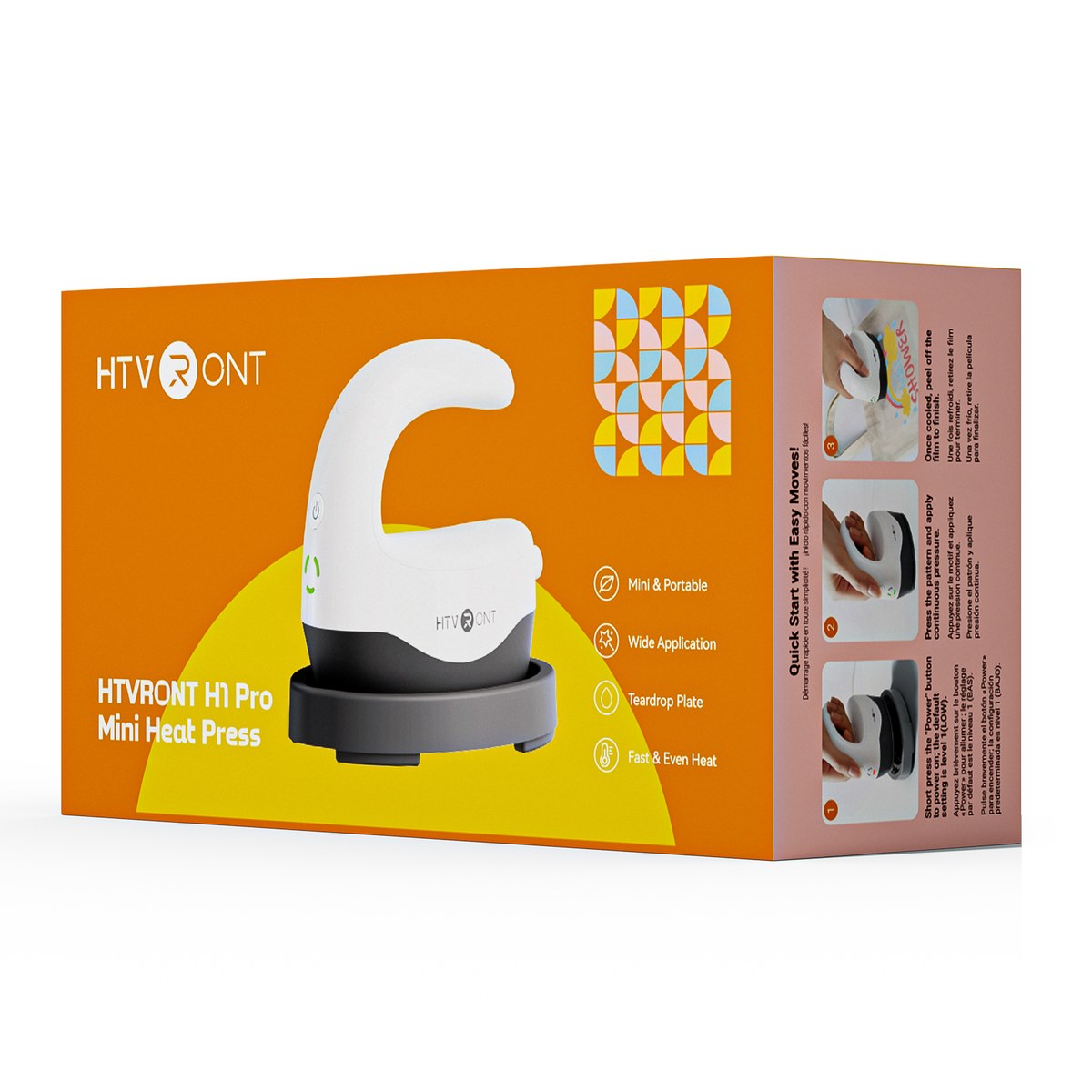 HTVRONT H1 Pro Mini Heat Press - Mini-Transferpresse