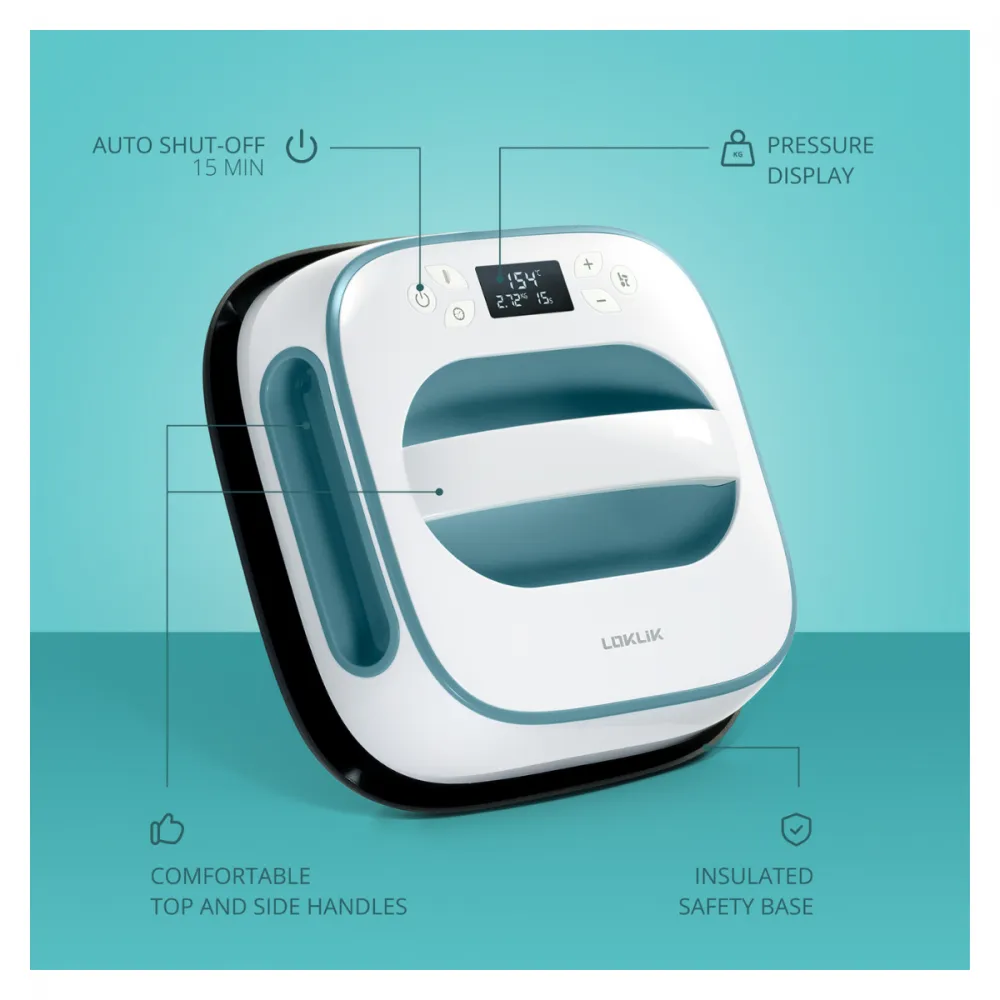 LOKLiK Easy Heat Press Power-Bundle- Das komplett-Set für den professionelle Transfer