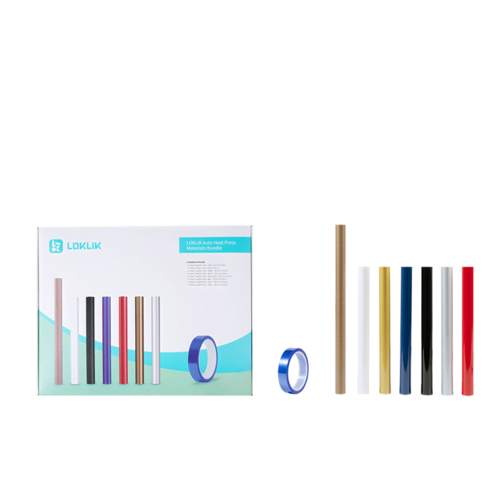 Preview: LOKLiK Profi Transferpressen Bundle | Easy Heat Press + Box 11 + Entgitterungswerkzeug-Set