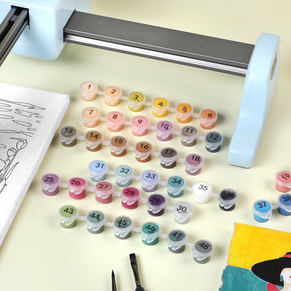 Preview: LOKLiK iPaint Acrylfarben-Set – 48 Farben (je 3 ml)