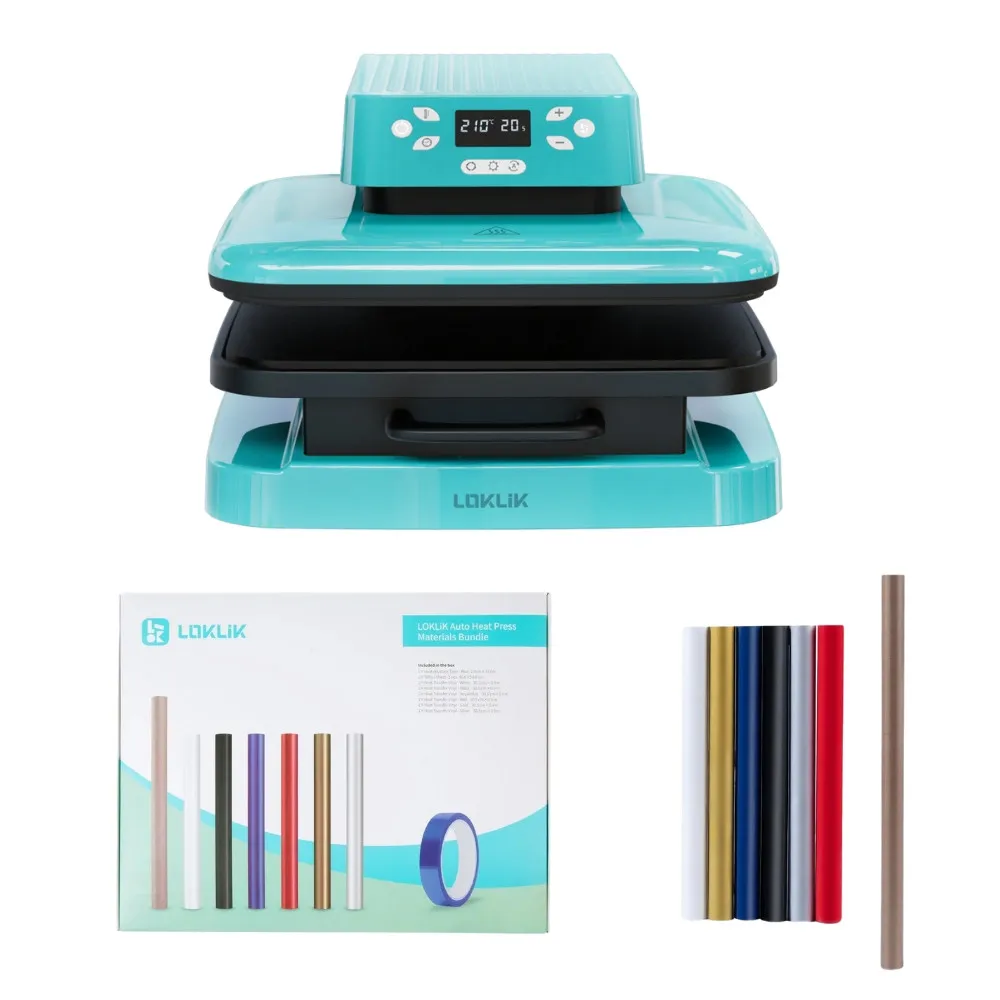 LOKLiK Auto Heat Press™ Transferpresse 38 x 38 cm - Starter Bundle