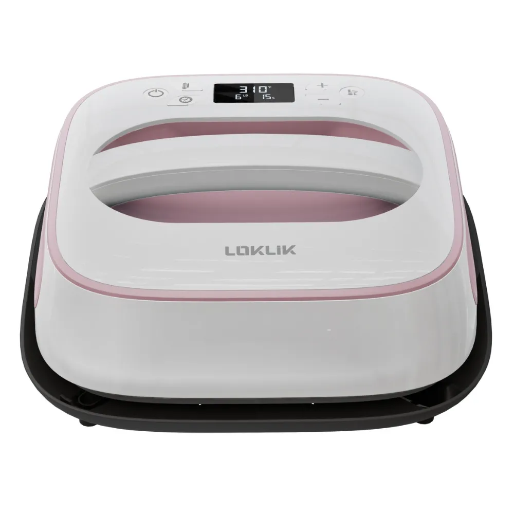 LOKLiK Easy Heat Press™ Transferpresse 25,5 x 25,5 cm pink