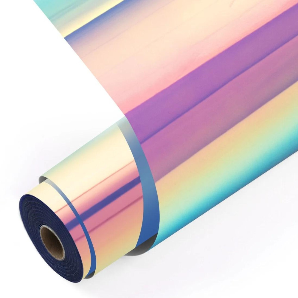 TECKWRAP Holografische Selbstklebende Vinylfolien | 8 Blatt, Je 30,5 X 30,5 Cm | Roségold-Chrom-Effekt | Für Bastelschneider & Plotter