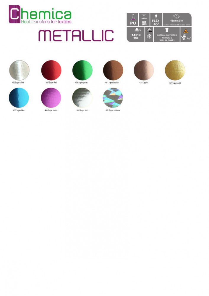 Restrolle: Chemica Metallic Flexfolie Fuchsia (460) - 50 cm breit, Meterware (noch ca. 5 m)