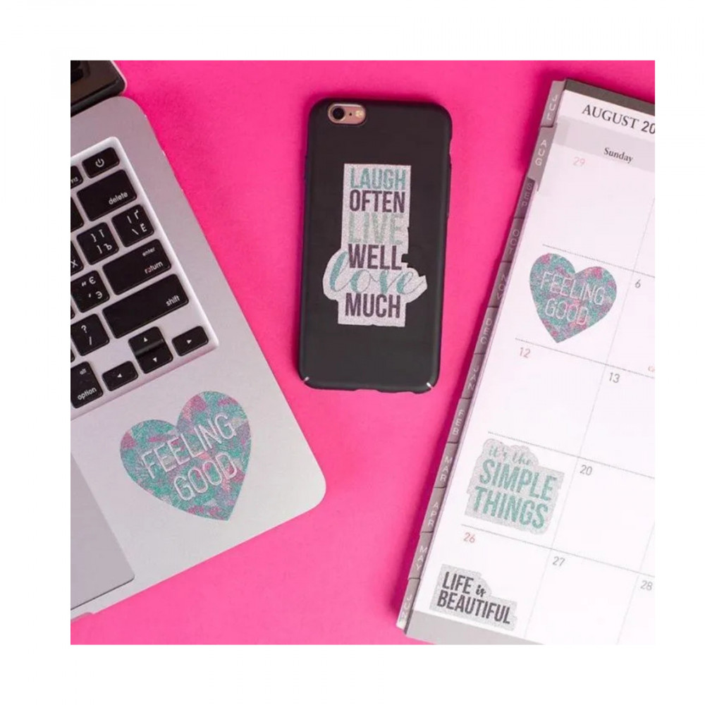 Preview: Silhouette Bedruckbare Glitzer-Aufkleber für Print & Cut