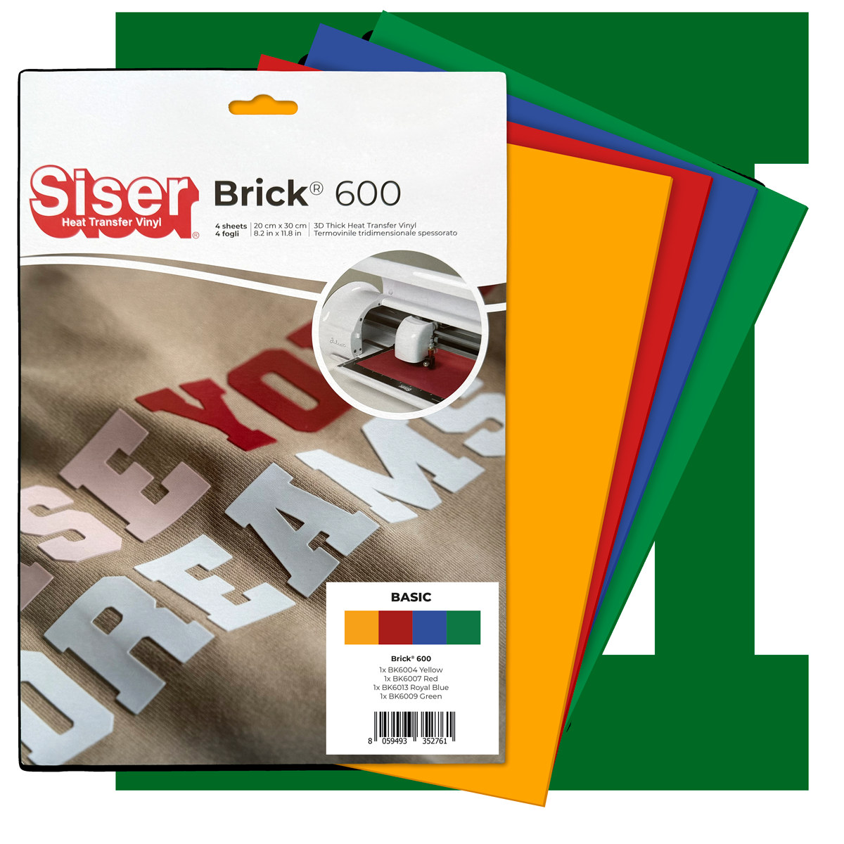 Preview: Siser Brick 600 Craft Pack - 4 Bögen 20 x 30 cm