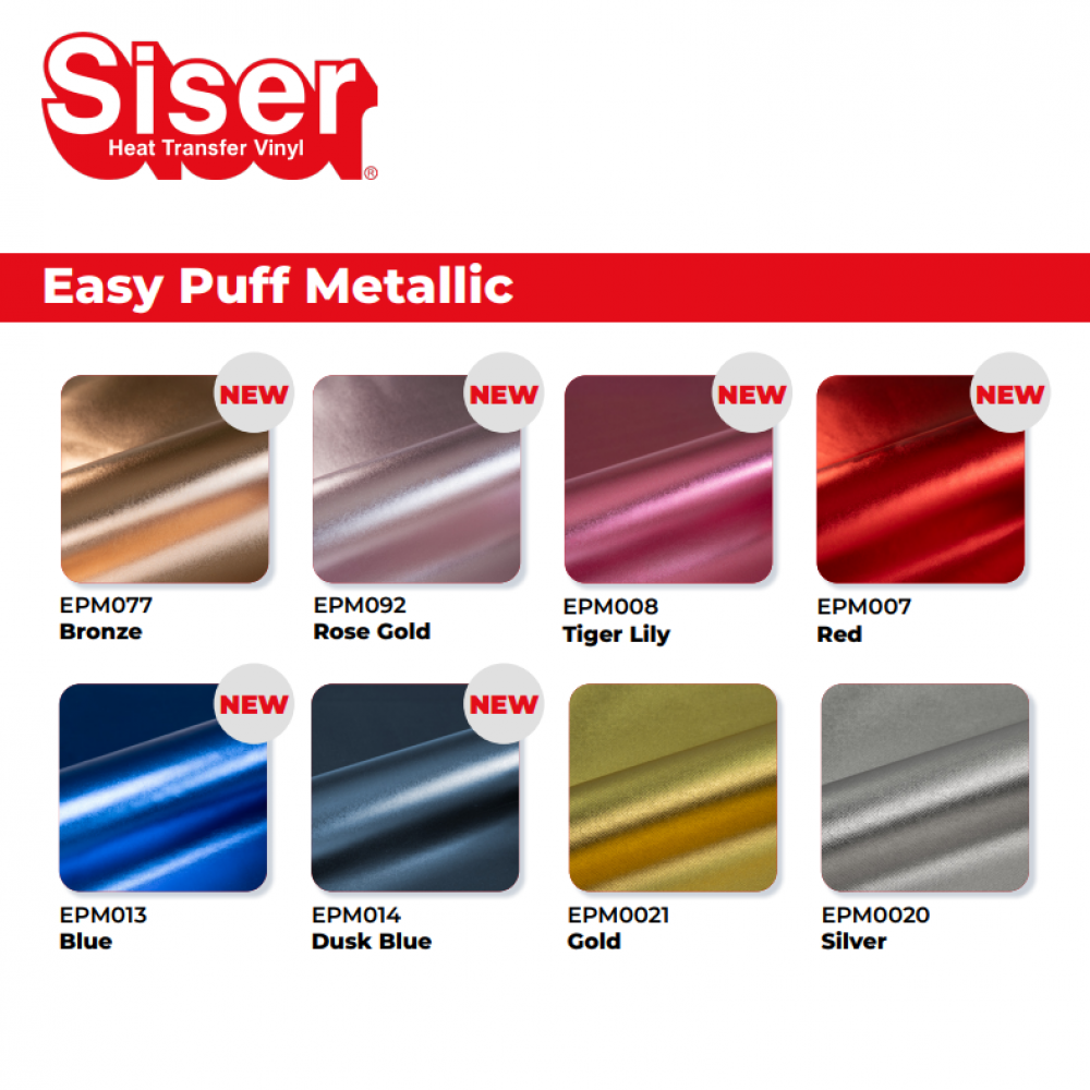 Preview: Siser Easy Puff Metallic - 3D Flexfolie