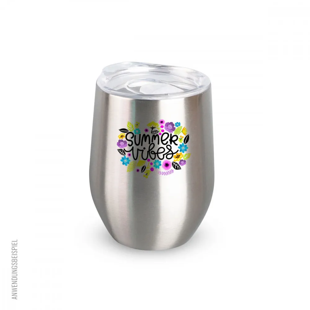 Sublimations-Edelstahlbecher Doppelwandig & Deckel 350ml