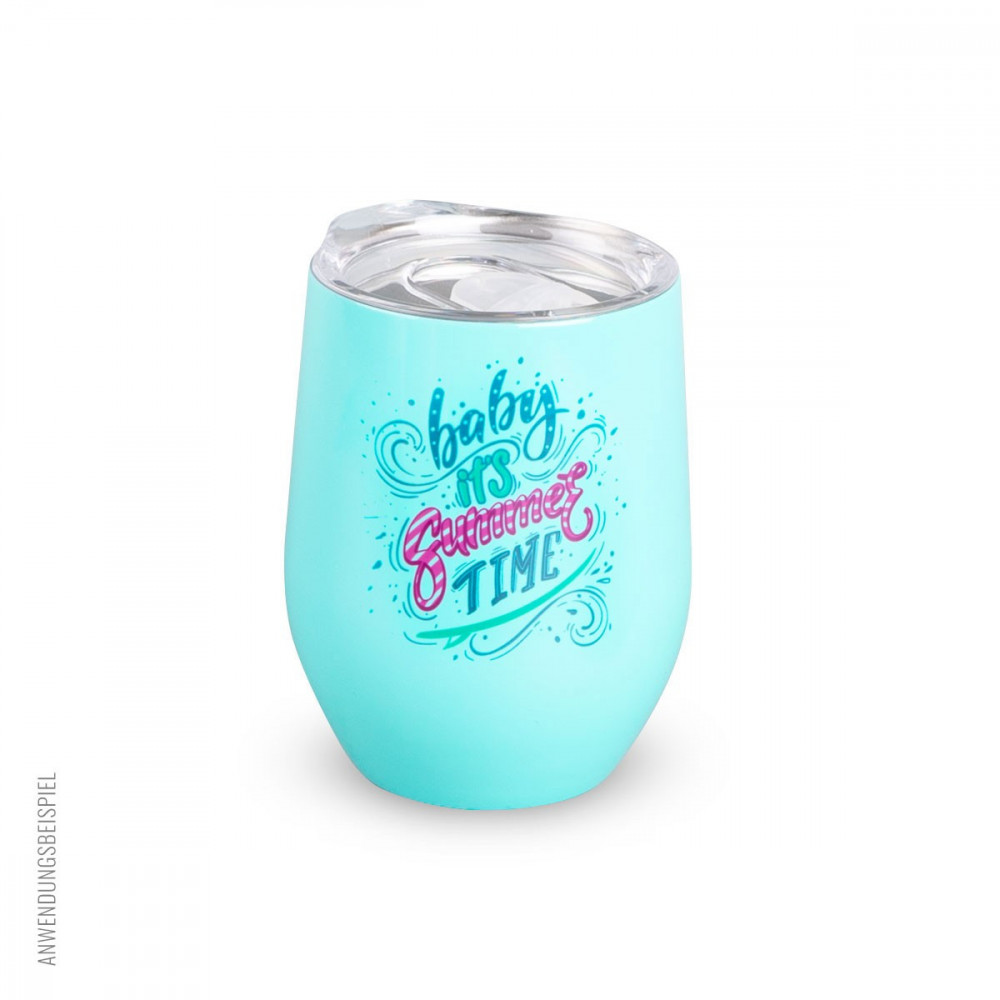 Sublimations-Edelstahlbecher Doppelwandig & Deckel 350ml