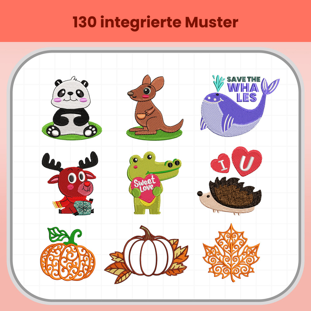 PooLin EOC03 Stickmaschine – WLAN & Touchscreen Stickmaschine 10 x 23,5 cm